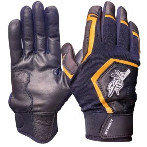 Sting Squad Black Gold Batting Gloves