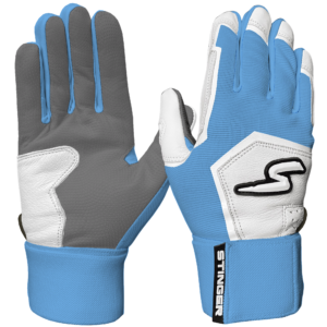 Winder Series Columbia Blue/White & Graphite Batting Gloves