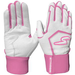 Winder Series Pink & White Batting Gloves