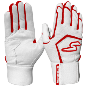 Winder Series Red & White Batting Gloves